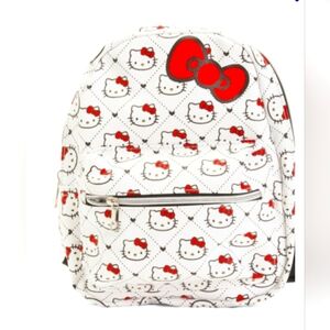 Hello Kitty White and Red Kids Backpack-Small 10'"
